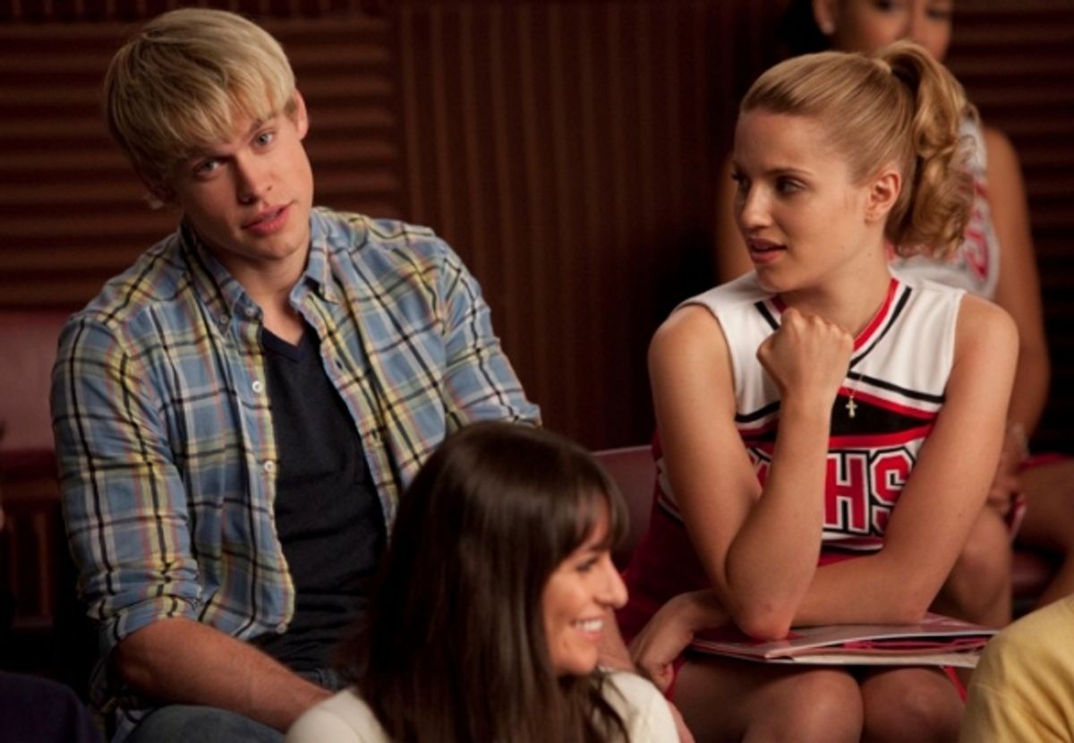 Chord Overstreet, Lea Michele and Dianna Agron at 